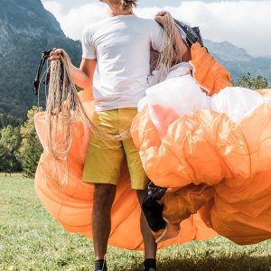 パラシュート片付け