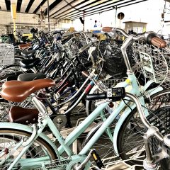 自転車防犯登録：防犯登録料650円、不用自転車、たい焼きプレゼント