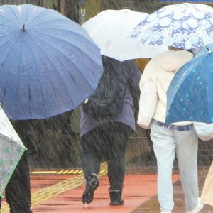 雨と歩行者